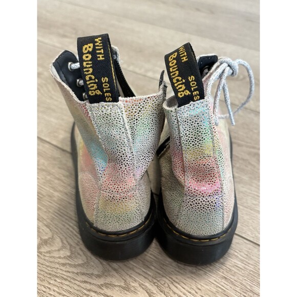 Dr Martens Women’s Size 6 Mens 5 Boots 1460 Pascal Y Metallic Shiny Zip Combat - Picture 3 of 6
